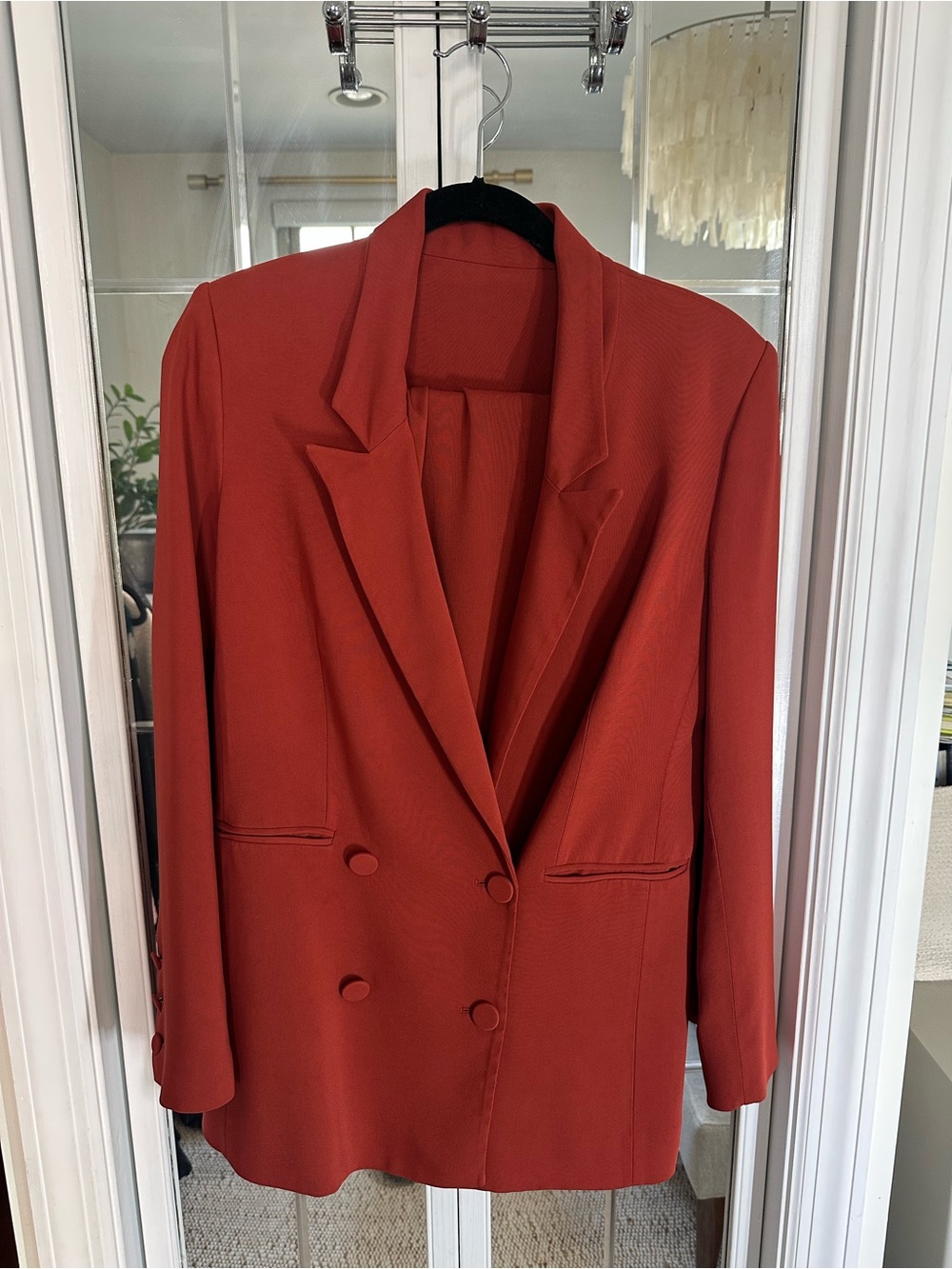 & Other Stories Double-Breasted Rust Orange Blazer and pants set